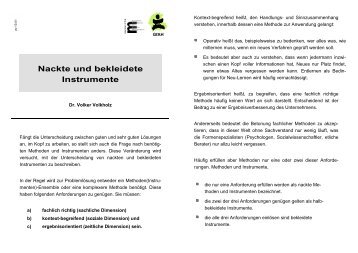 Nackte und bekleidete Instrumente