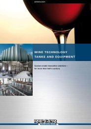 wine technology tanks and equipment - Rieger Behälterbau GmbH