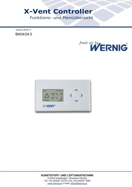 X-Vent Controller - Wernig