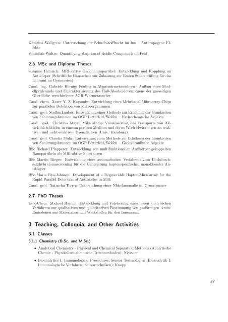 IWC Annual Report 2008 - Institut für Wasserchemie und chemische ...