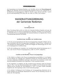 Wasserleitungsordnung 2006 - der Gemeinde Redleiten