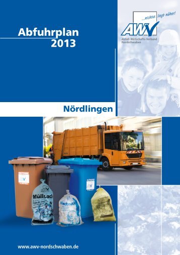 Abfuhrplan 2013 - AWV Nordschwaben