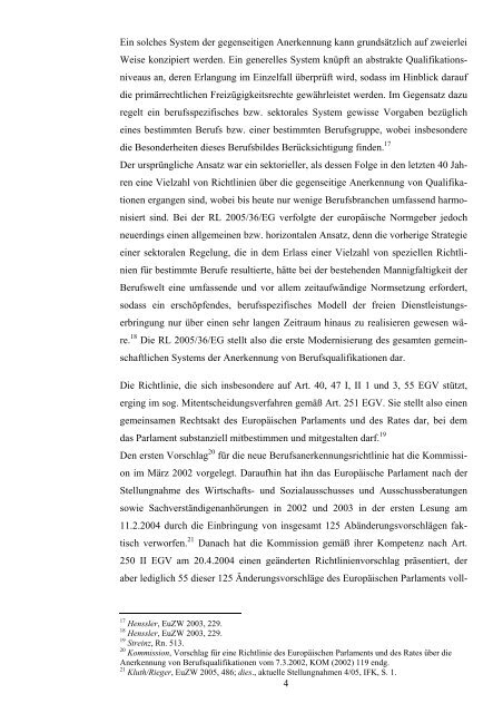 Die Berufsanerkennungsrichtlinie 2005/36/EG - European Legal ...