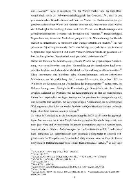 Die Berufsanerkennungsrichtlinie 2005/36/EG - European Legal ...