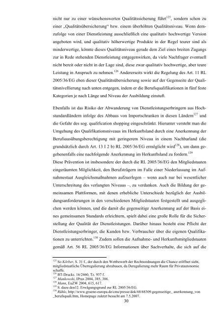 Die Berufsanerkennungsrichtlinie 2005/36/EG - European Legal ...