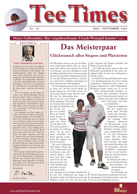 Das Meisterpaar - Golf & Country Club Brunstorf