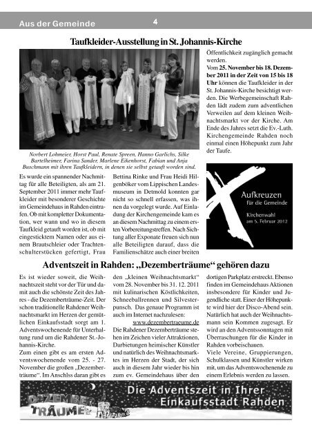 Advent 2011 - Kirchengemeinde Rahden