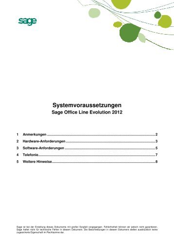 Office Line Evolution 2012 - Systemvoraussetzungen
