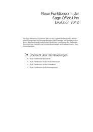 Neue Funktionen in der Sage Office Line Evolution 2012