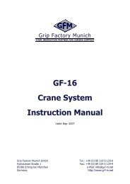 GF-16 Camera Crane Manual - Grip Factory Munich GmbH