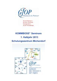 KOMMBOSS® - Seminare 1. Halbjahr 2013 ... - GfOP