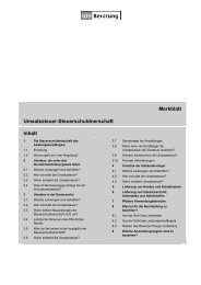 Merkblatt Umsatzsteuer-Steuerschuldnerschaft Inhalt - GFS-Beratung