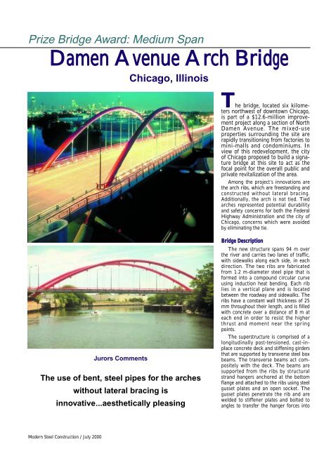 Damen Avenue Arch Bridge - Modern Steel Construction