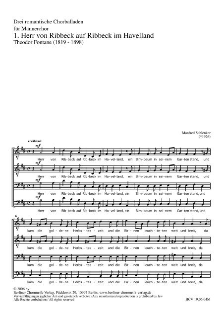 Gedicht Herr Von Ribbeck Auf Ribbeck Im Havelland 1. Herr von Ribbeck auf Ribbeck im Havelland
