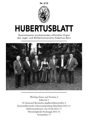 HB Nr. 3/12 - Jagd- und Wildschutzverein Hubertus Bern