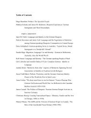 German Diasporic Experiences. Identity, Migration, and Loss