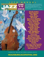 Download the complete program - Healdsburg Jazz Festival