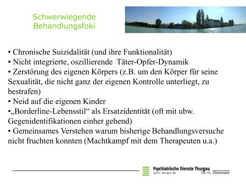 Handout Dr. G. Dammann - Psychiatrische Universitätsklinik Zürich