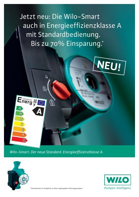 Wilo-Smart. Der neue Standard. Energieeffizienzklasse A.