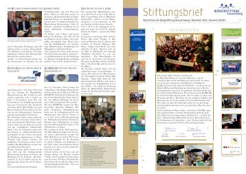 Stiftungsbrief_6_2012 - bei der Bürgerstiftung Braunschweig