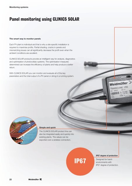 Components and solutions for photovoltaic systems - Weidmüller