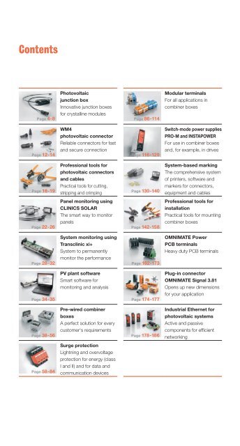 Components and solutions for photovoltaic systems - Weidmüller