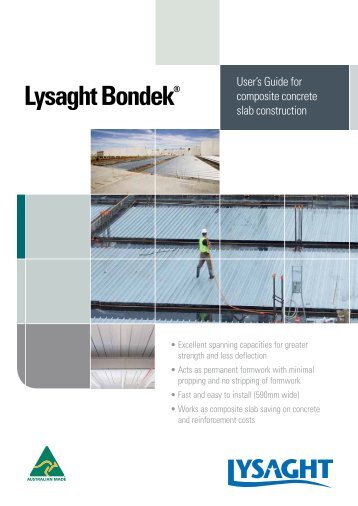 Bondek User's guide - BlueScope Steel