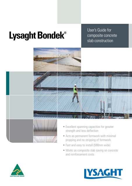 Bondek User's guide - BlueScope Steel