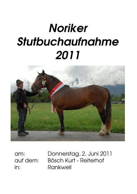 Noriker Stutbuchaufnahme 2011 - Pferdezucht-Austria