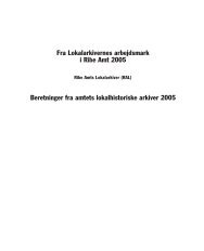 Beretninger 2005 - Ribe Amts Lokalarkiver