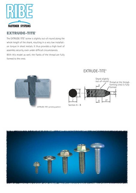 RIBE thread-forming screws