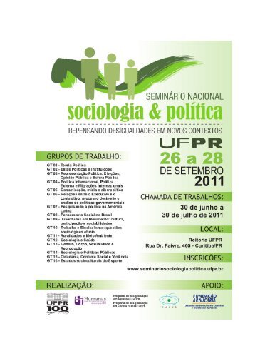 Veja o trabalho completo - Seminário Nacional Sociologia & Política