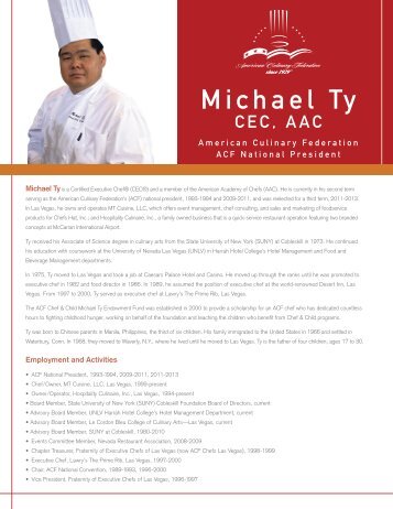 Michael Ty - American Culinary Federation