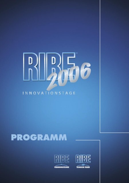 RIBE Innovationstage 2006 - Programm