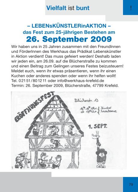 Programmheft 2/2009 - Werkhaus e.V.