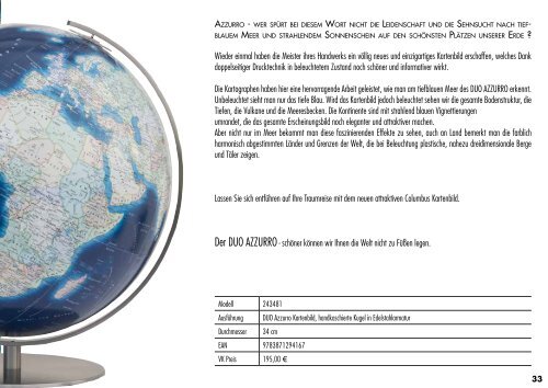 Columbus Verlag - Globus Katalog 2012 - EXQUISIT24