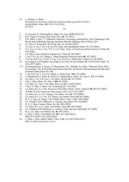 List of Citations