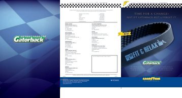 See Gatorback leaflet in pdf format - Goodyear® Engineered Products