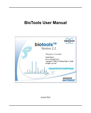 BioTools User Manual
