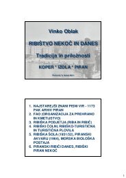 Vinko Oblak RIBIŠTVO NEKOČ IN DANES Tradicija in priložnosti ...