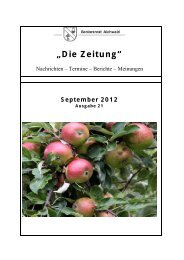 Ausgabe Nr. 21 - September 2012 - Gemeinde Aichwald