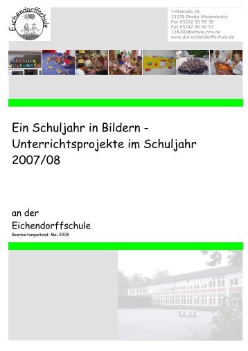 Unterrichtsprojekte 2007/08 - Eichendorffschule Rheda-Wiedenbrueck