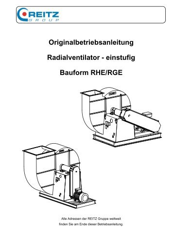 Bedienungsanleitung KXE - REITZ Ventilatoren