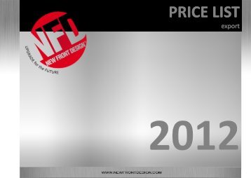 NFD Export Price List 2012 (English) - New Front Design