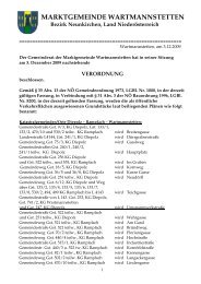 VERORDNUNG - Marktgemeinde Wartmannstetten