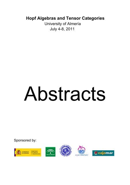 Hopf Algebras and Tensor Categories - Universidad de Almería