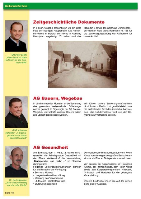 Ausgabe 01/2012 - in der Gemeinde Weikersdorf