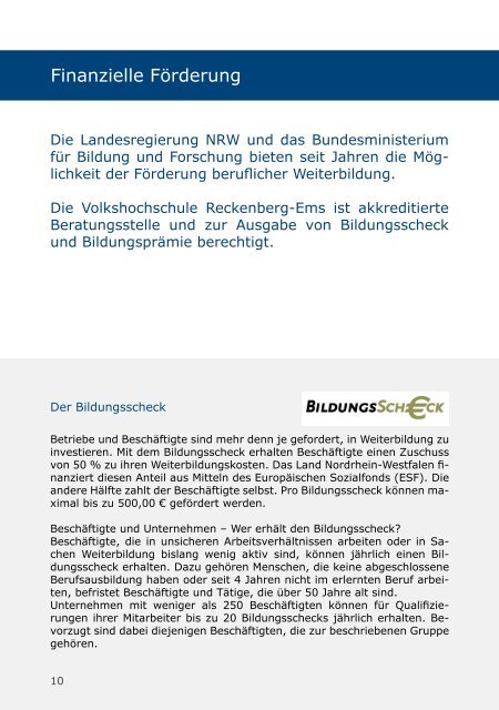 Business-Akademie - Volkshochschule Reckenberg-Ems