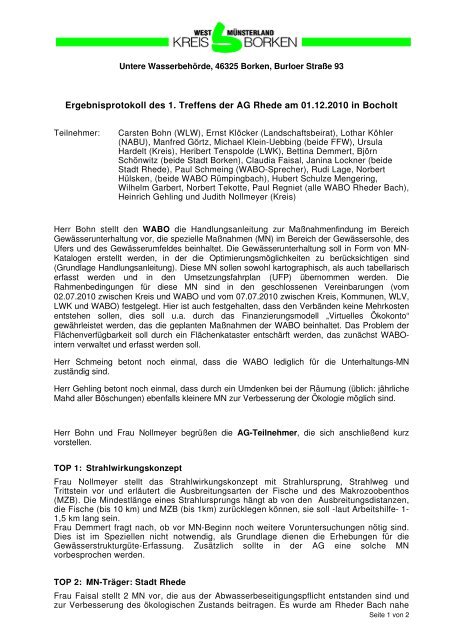 Ergebnisprotokoll AG Rhede_Entwurf_10-12-02 - Wassernetz NRW