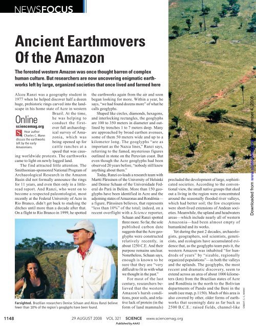 Ancient Earthmovers Of the Amazon - University of Pennsylvania